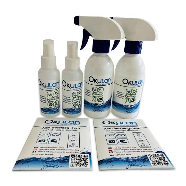 OKulan Set Family Premium Sensitive Cleaner Brillenreiniger